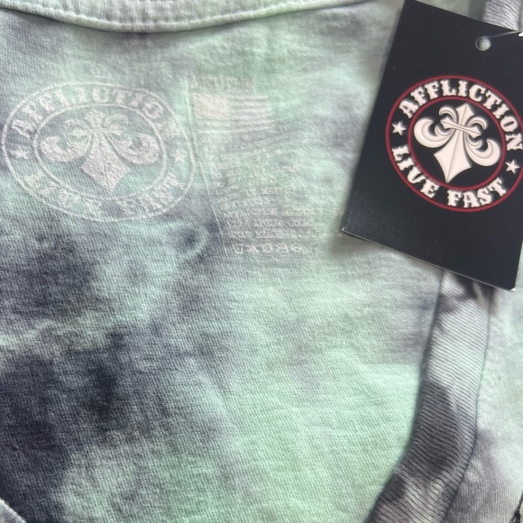 Affliction Green Graphic Tee shirt - Picture 13 of 13